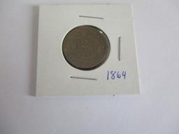 Two cent piece 1864 buyer to determine motto size