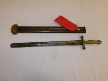 German sword w/metal sheath