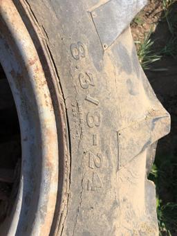 (2) 8.3/8x24 Tractor Rear Tires on Rims