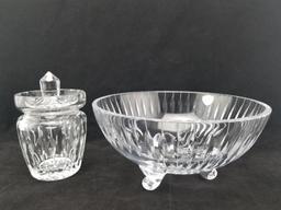 Kusak Bohemia Crystal Jam Jar & Footed Dish