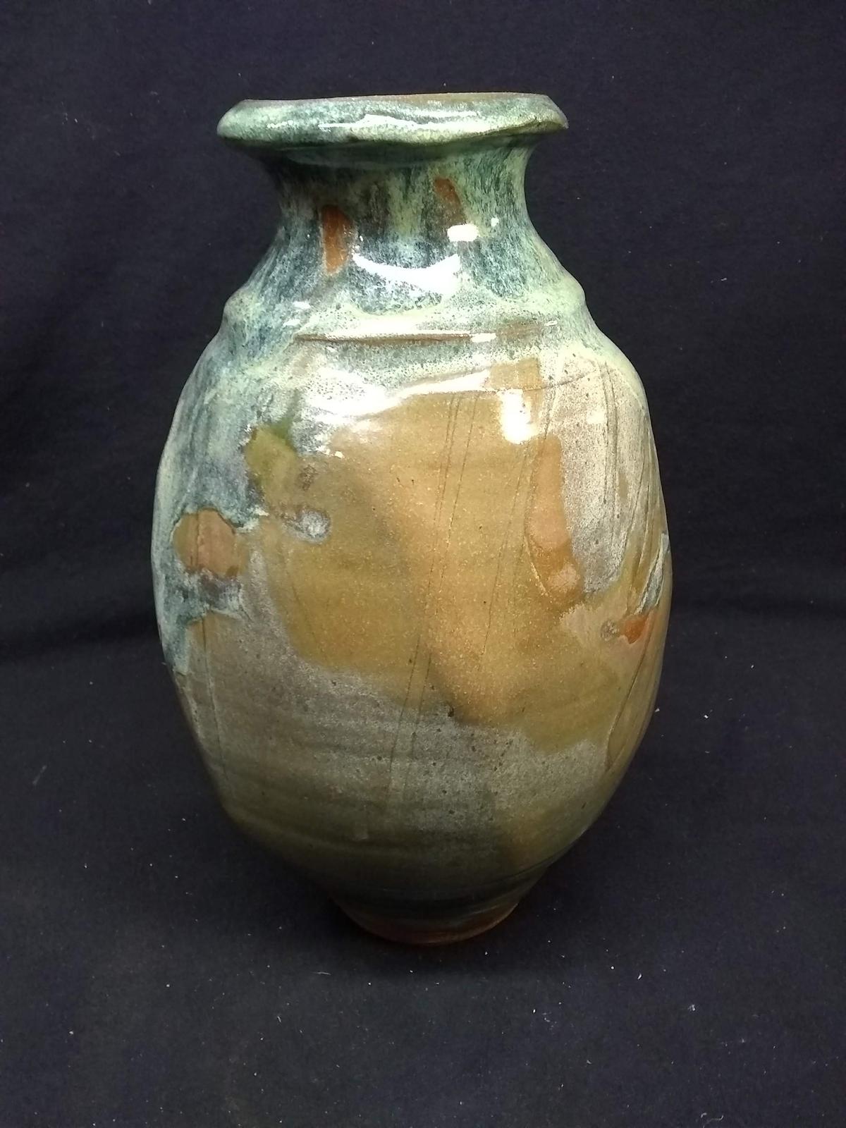 Contemporary Green Glaze Pottery Vase