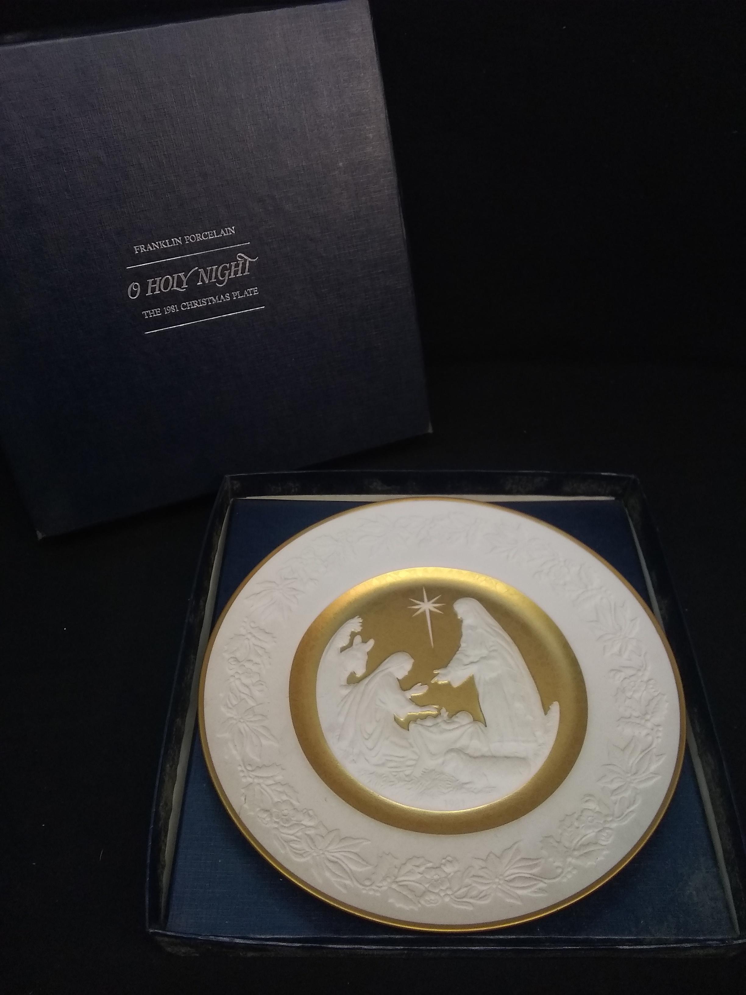 Franklin Porcelain Plate-1981 O Holy Night