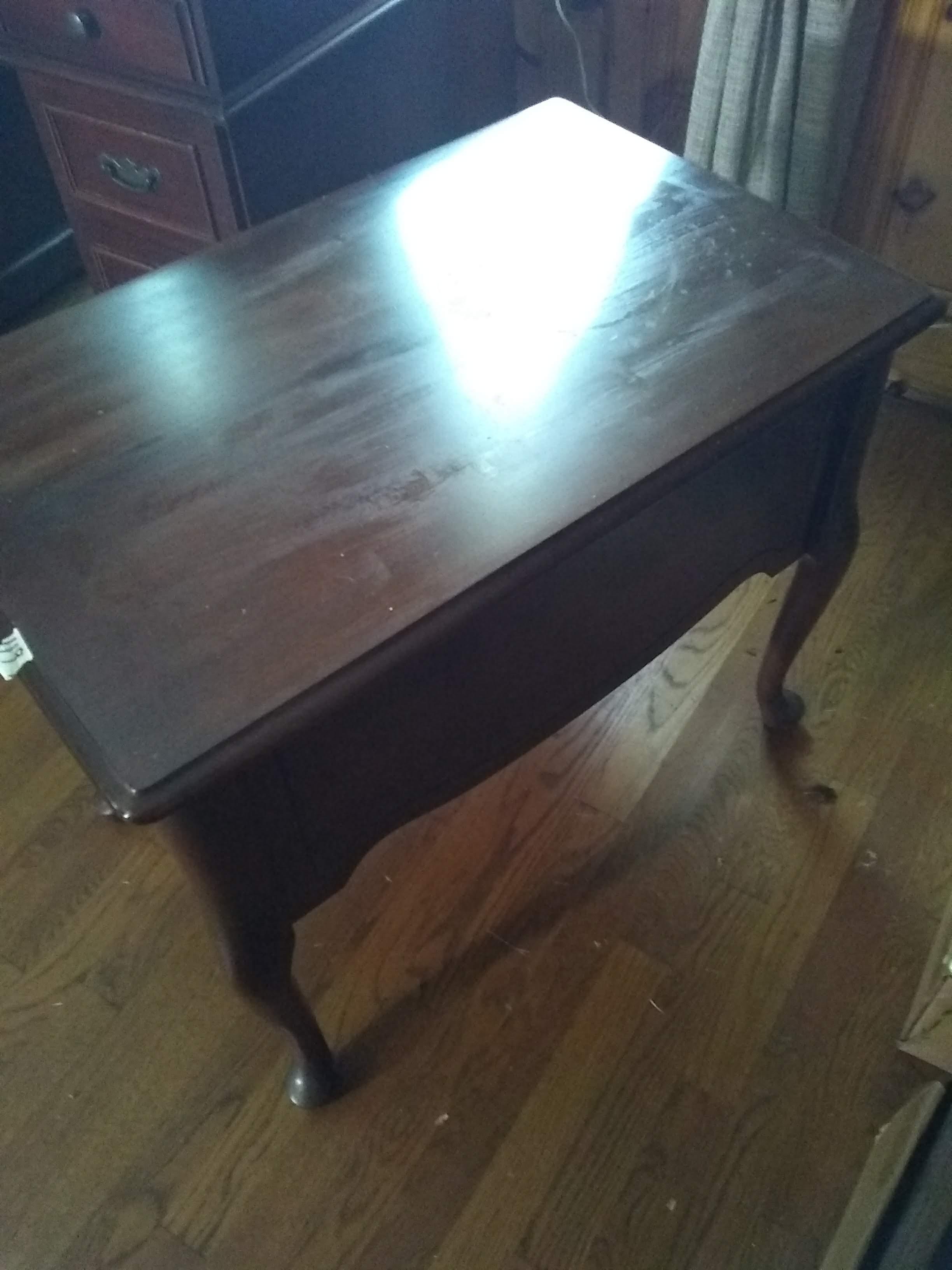 Mahogany Chippendale 2 Drawer Side Table