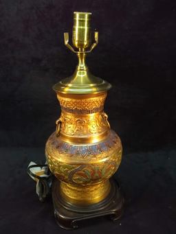 Antique Cloisonne Double Ring Lamp