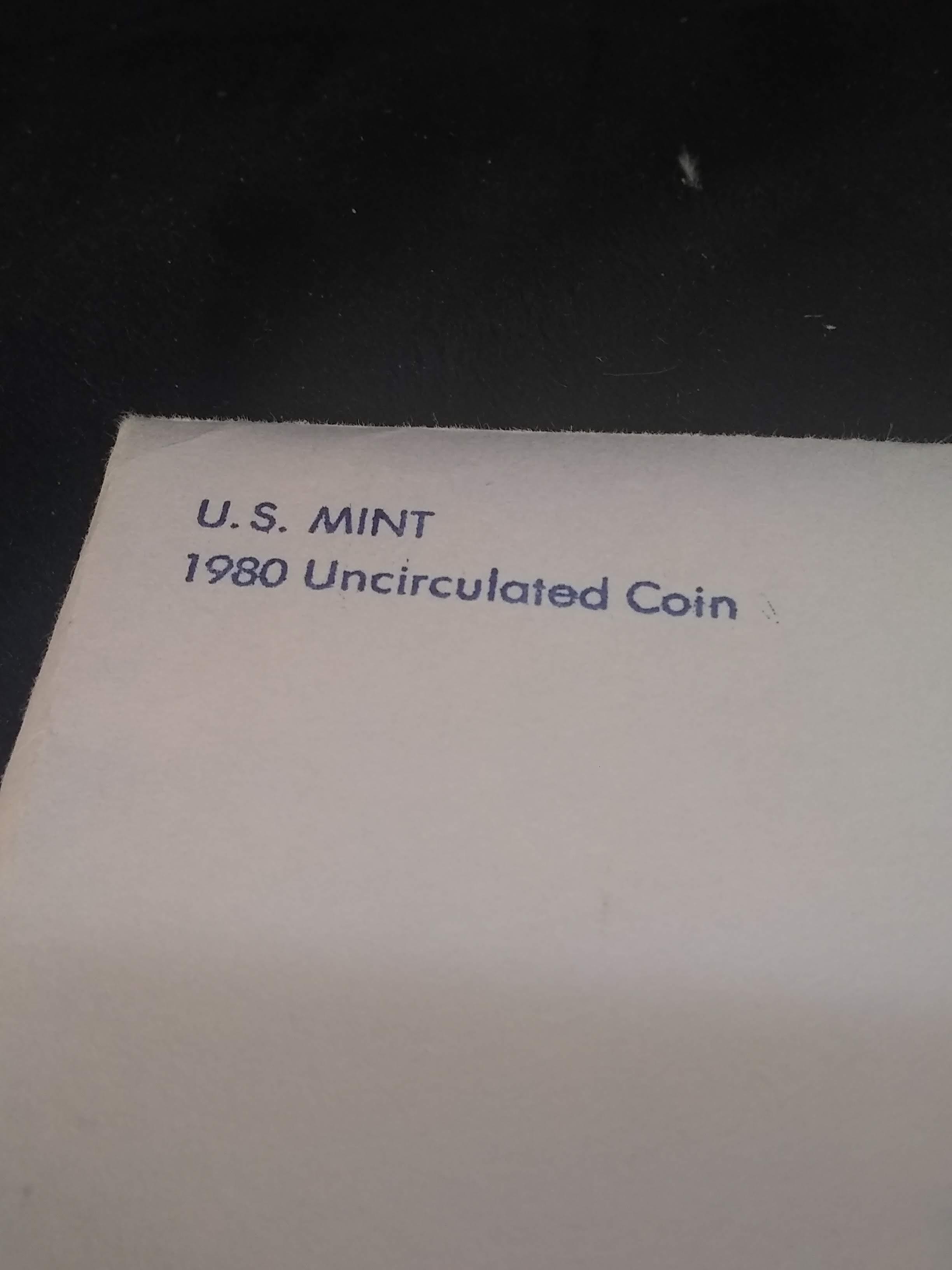 US Mint Coin Set-1980 Uncirculated