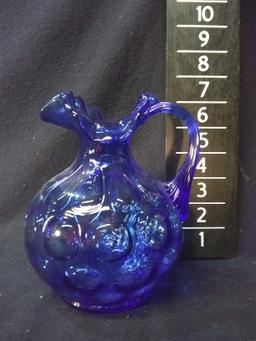 Cobalt Blue Fenton Bullseye Pitcher