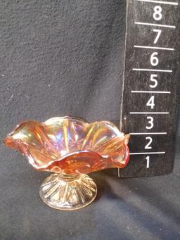 Vintage Iridescent Ruffled Rim Dish