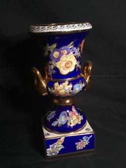 Antique Royal Porcelain Hand Decorated Double Handle Vase