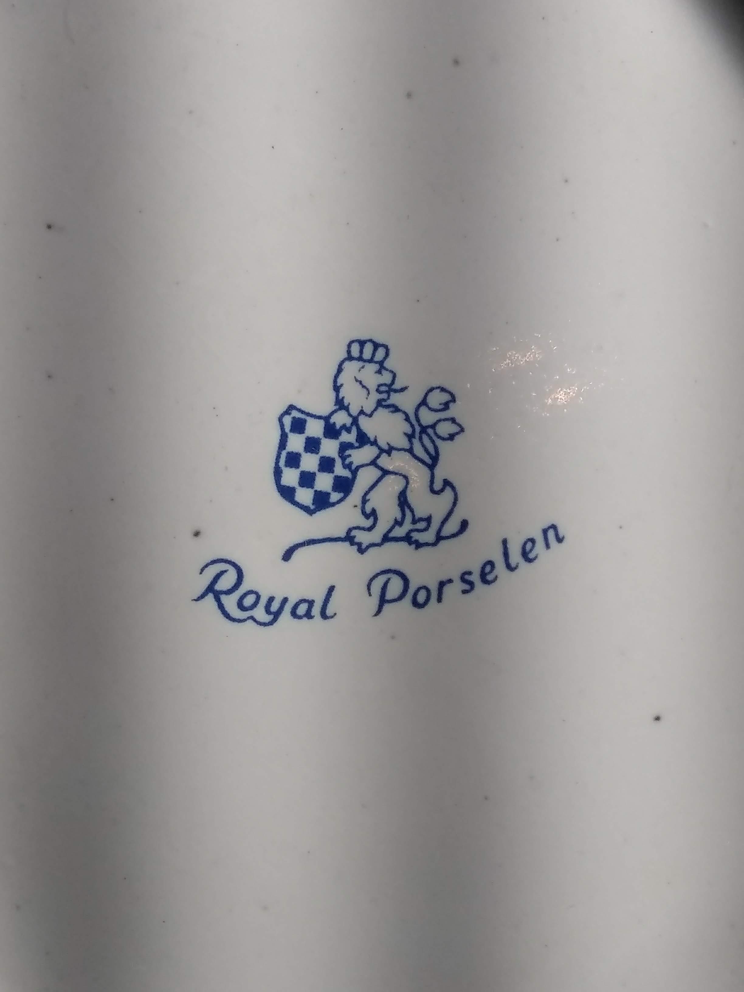 Antique Royal Porcelain Hand Decorated Double Handle Vase