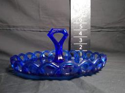 Cobalt Blue Pierced Edge Torte Tray