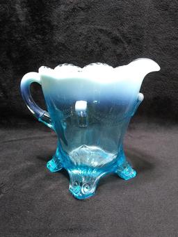 Fenton Aqua Blue Opalescent Creamer