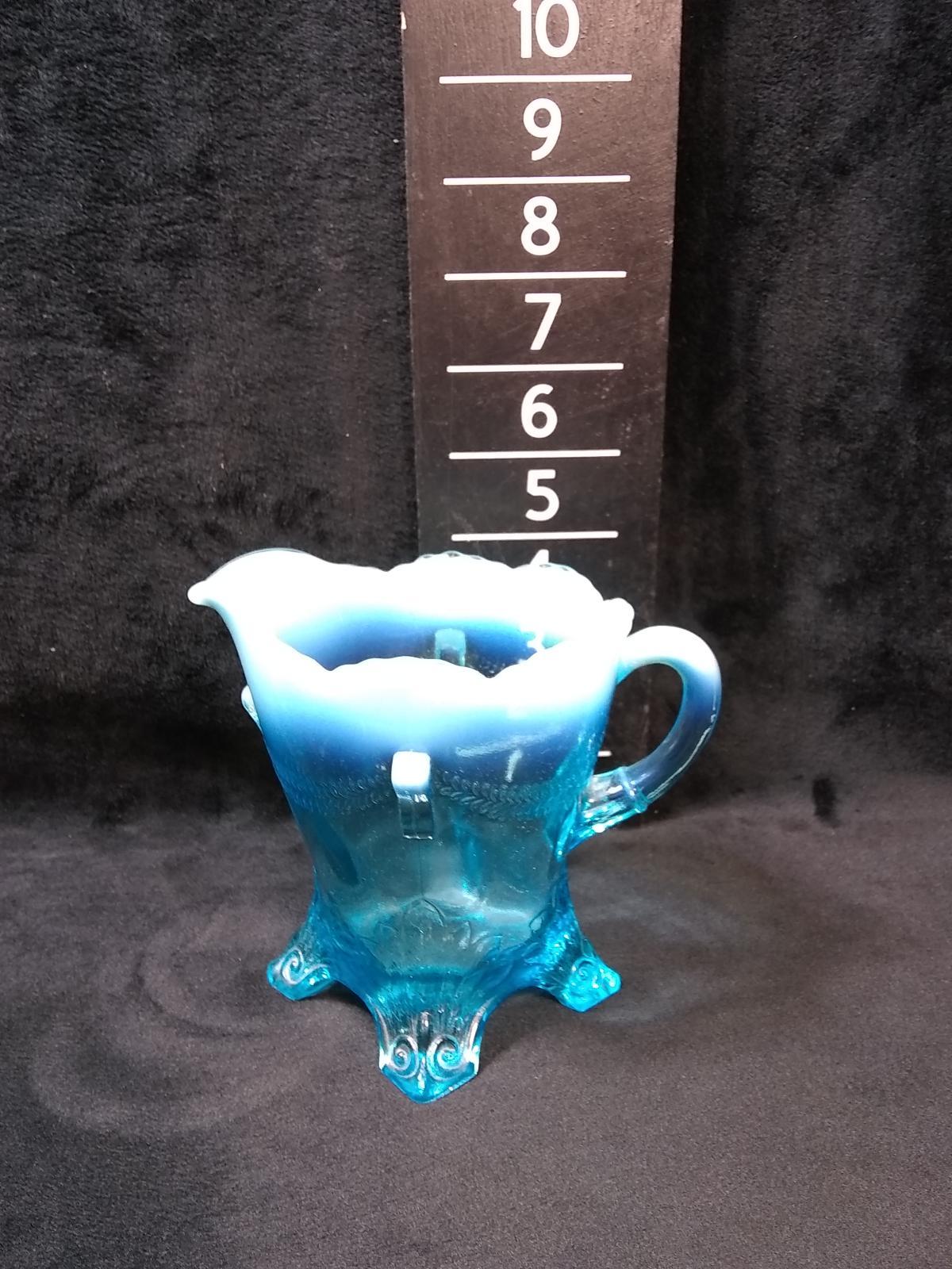 Fenton Aqua Blue Opalescent Creamer