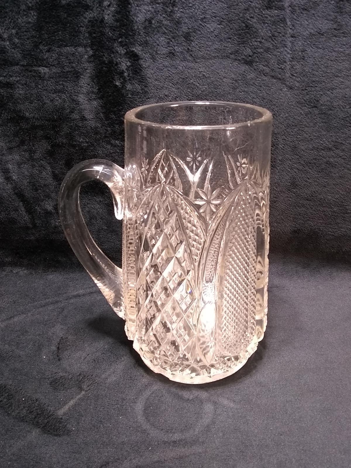 Lead Crystal Pressed Glass Pitcher