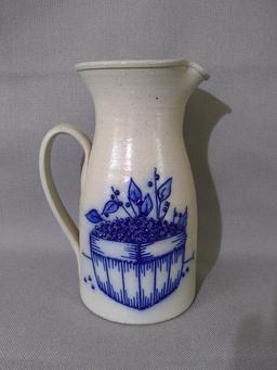 Blue Decorative Rowe Pottery Pitcher