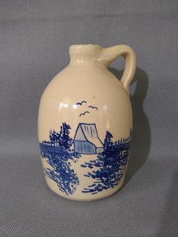 Vintage Blue Decorated Stone Pottery Co Jug