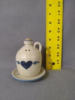 Contemporary Pinewood Valley Pottery Shaker with Underplate