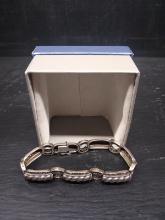 Jewelry-Sterling Silver Linked Rope Bracelet