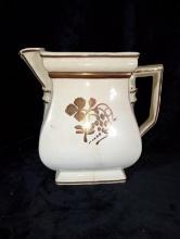 Antique Royal Ironstone Clementson Brothers Gold Overlay Pitcher