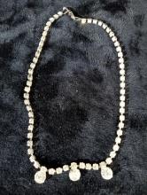 Jewelry - Rhinestone Necklace w/ Three Round Rhinestones