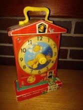 Vintage Children's Toy - Fisher Price School Clock
