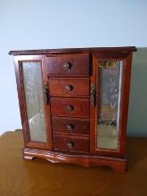 Wooden Jewelry Box Cabinet