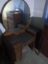 Vintage Mahogany Depression Dresser w/ Mirror