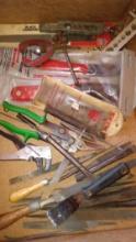 BL- Assorted Hand Tools - Files, Tin Snips, Putty Knives