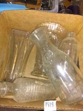 BL-Glass Vases, Milk and Liquor Bottles