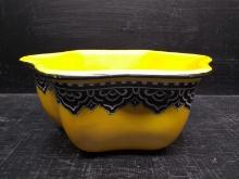 Vintage English Yellow Decorated Bowl