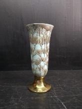 Hand painted Porcelain Bud Vase with Tree Motif