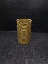 Contemporary Ribbed Pottery Vase