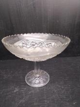 Vintage Pressed Glass Compote