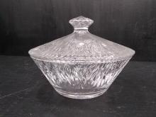 Vintage Lead Crystal Covered Bowl
