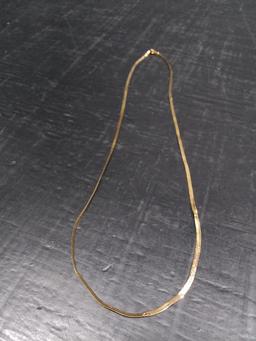 14kt Gold Italy Serpentine Necklace (as marked)