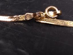 14kt Gold Italy Serpentine Necklace (as marked)