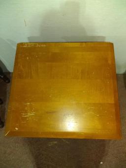 Vintage Hardrock Maple 3 Drawer Side Table
