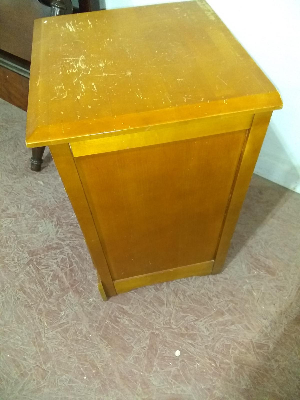 Vintage Hardrock Maple 3 Drawer Side Table