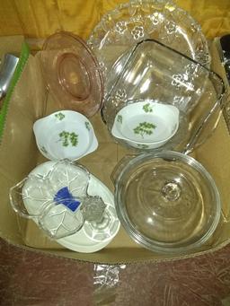 BL-Assorted Glass-Casserole Dishes, Bowls, Serving Tray