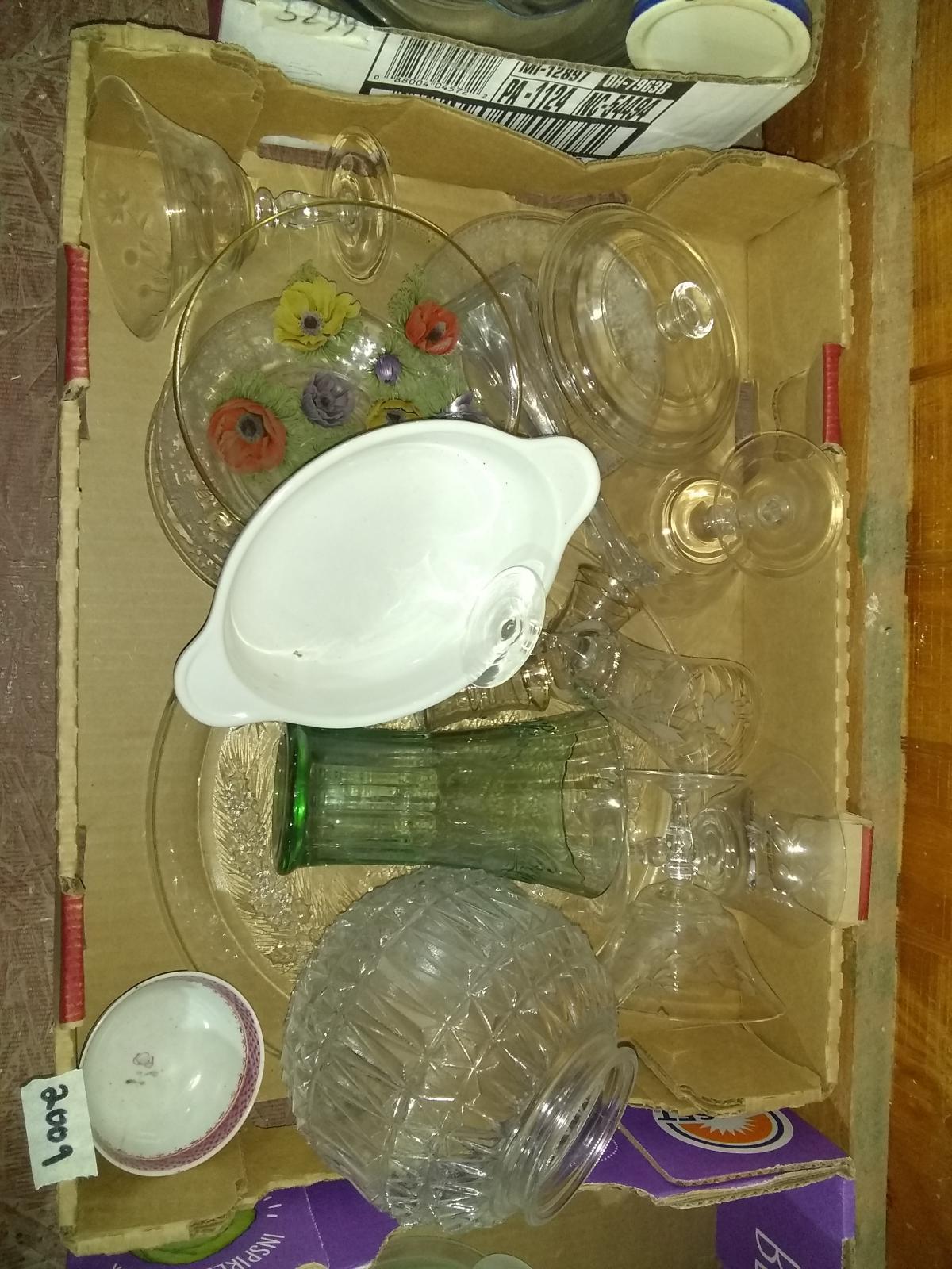 BL-Assorted Glass Stems, Platter, Glasses, Globe