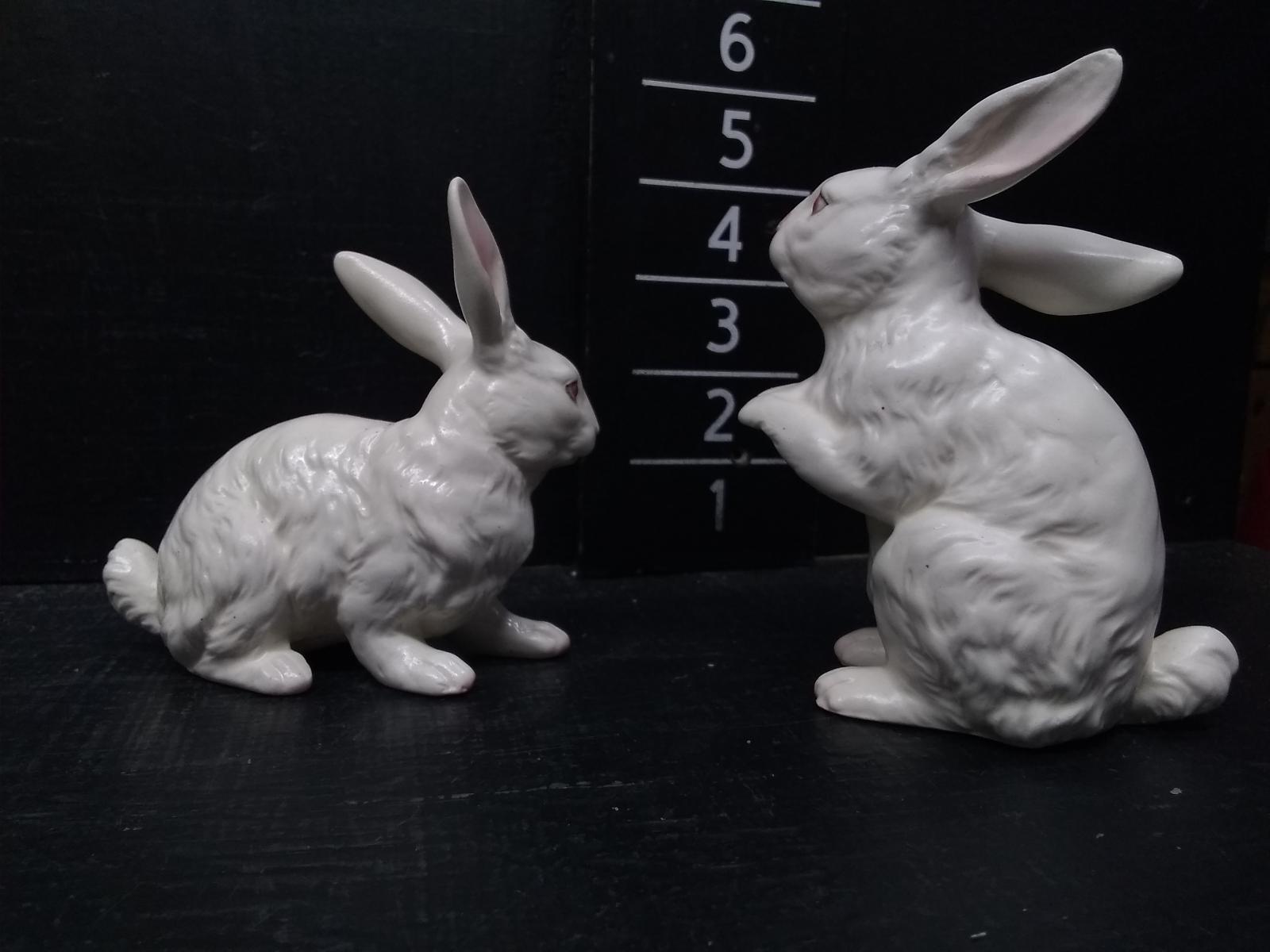 Pair Novelty Ceramic Rabbits