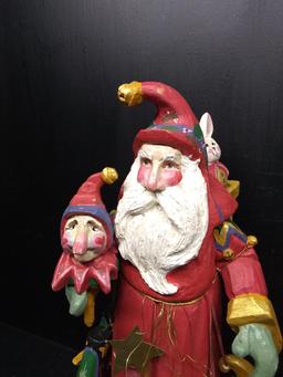 Contemporary Santa Figure with Jester