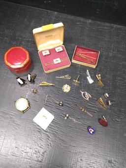 Assorted Costume Jewelry-Tie and Lapel Pins