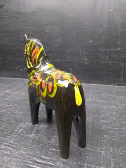 Artisan Hand painted wooden Horse