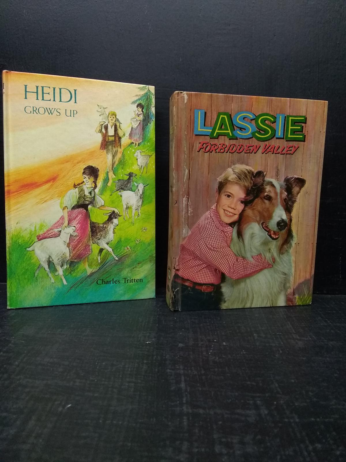 Collection 2 Vintage Books-Heidi Grows Up/Lassie Forbidden Valley