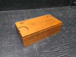 Hand Carved Wooden Puzzle Storage Box