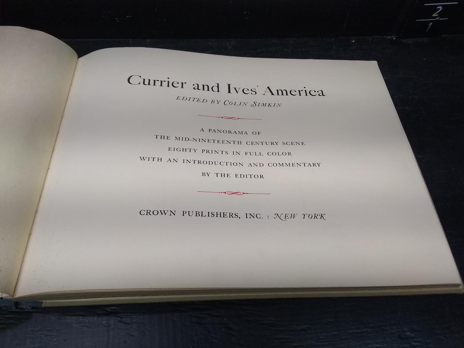 Coffee Table Book-Currier and Ives' America-1952