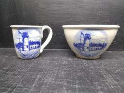 Chatham Pottery Bowl and Mug -Chatham Lighthouse Cape Cod