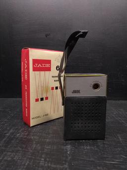 Vintage Jade Transistor Radio with Original Box