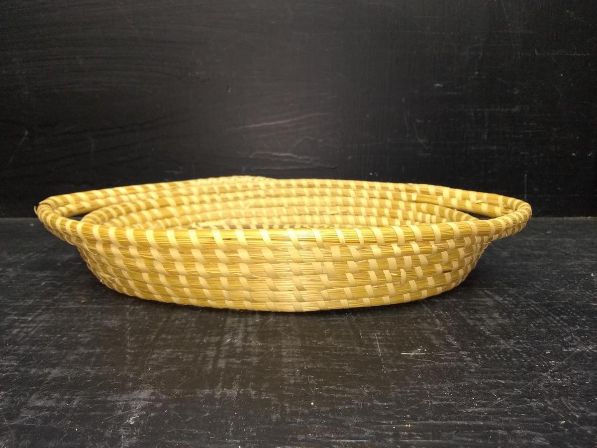 South Carolina Woven Sweetgrass Double Handle Basket