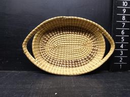 South Carolina Woven Sweetgrass Double Handle Basket